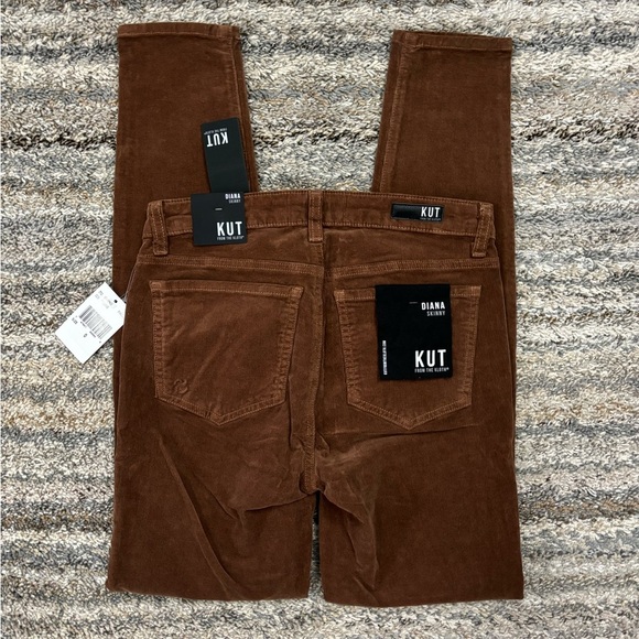 KUT From The Kloth Diana Corduroy Skinny Jeans Pinecone Sz 0 NWT | KUT Jeans - - Picture 10 of 12